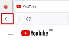 ব্রাউজারের ব্যাক বাটন এর পরিচিতি