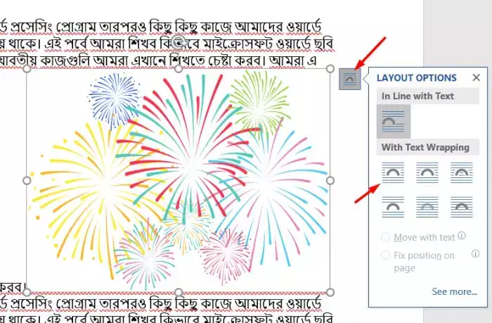 MS Word এ কোনো ইমেজ বা ছবি বা পিকচার সম্পাদনা করার অপশন পরিচিতি