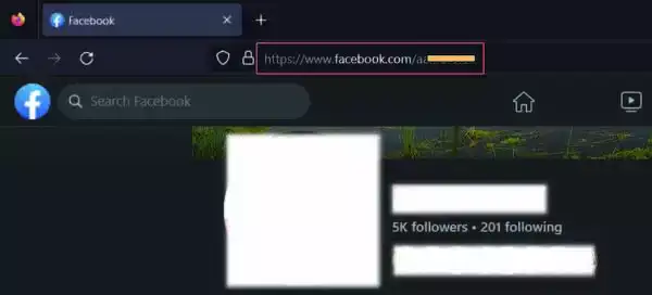 কম্পিউটারে ফেসবুক প্রোফাইল লিংক