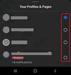 পেজ প্রোফাইল নির্বাচন করা