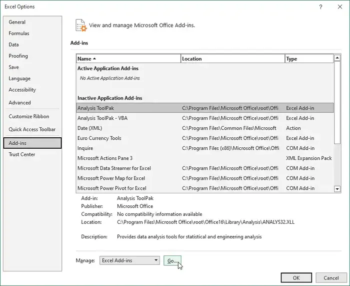 কিভাবে এমএস এক্সেল এ অ্যাডস-অন অ্যাক্টিভ করবেন
