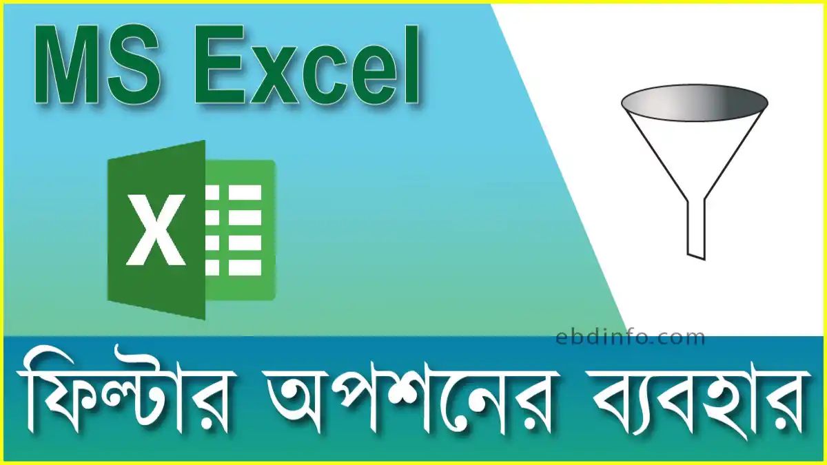 জেনে নিন মাইক্রোসফট এক্সেল এর ফিল্টার অপশনের কাজ