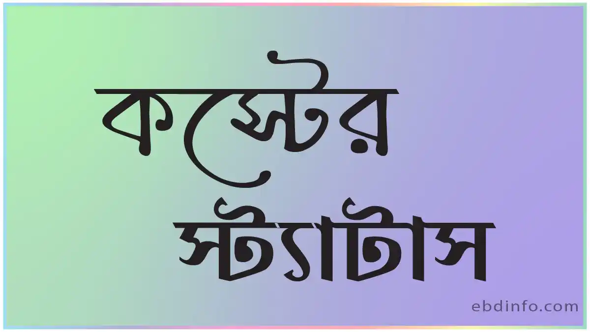 কষ্টের স্ট্যাটাস Koster Status