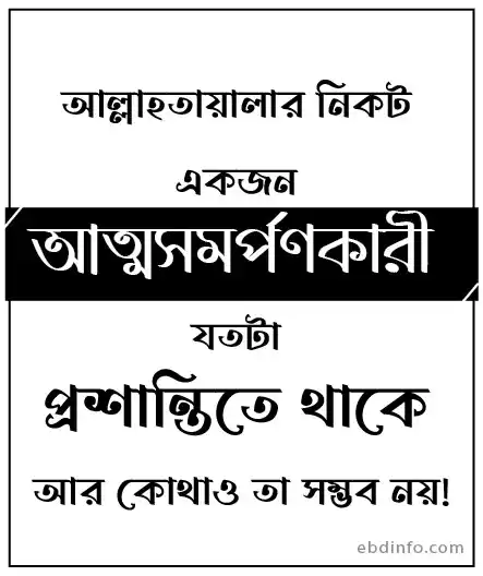 আল্লাহর কাছে আত্মসমর্পনকারী