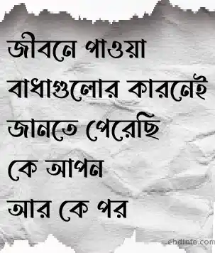 জীবনে পাওয়া বাধাগুলোর কারনেই