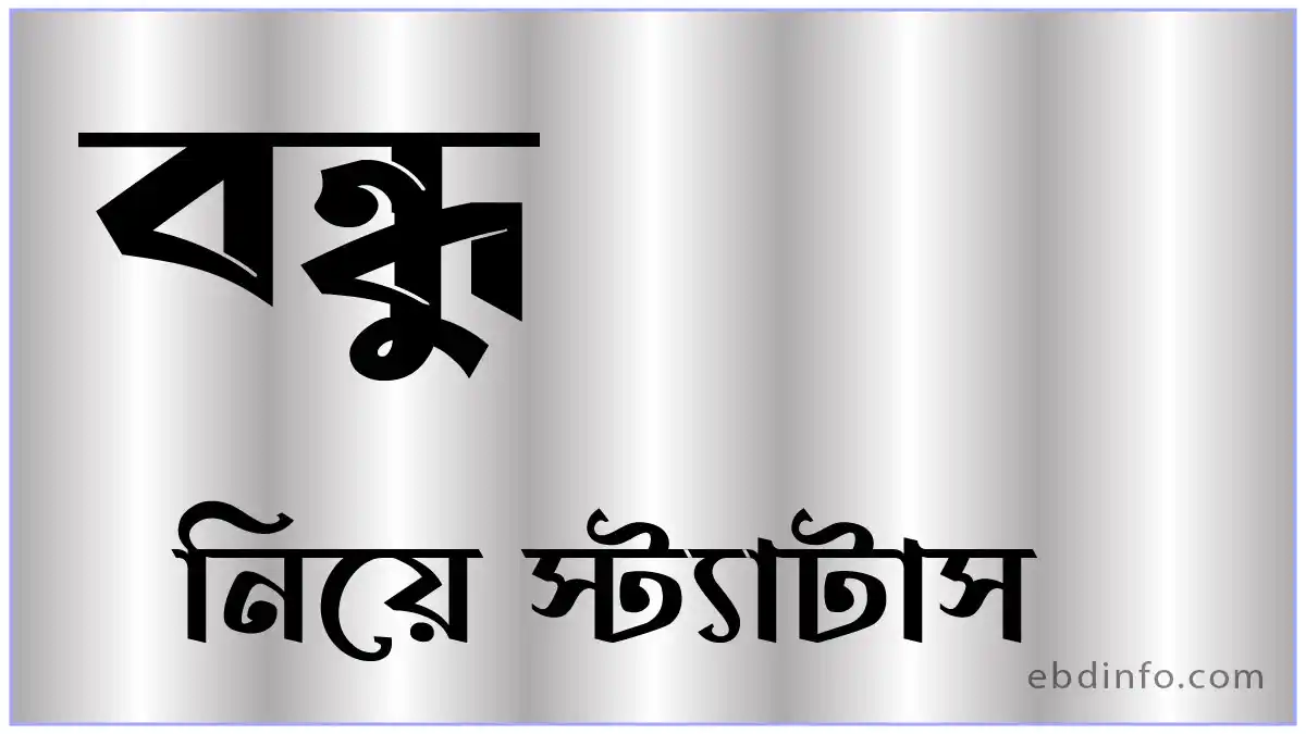 বন্ধু নিয়ে স্ট্যাটাস